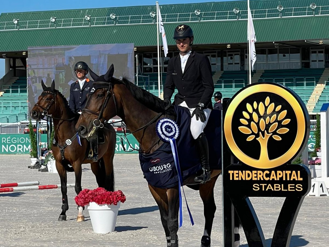 Thibault and Khan van de Kattevennen Z - Winners of the Young Riders Grand Prix in Cabourg